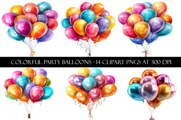 Download Colorful Party Balloon Clipart - Party Collection
