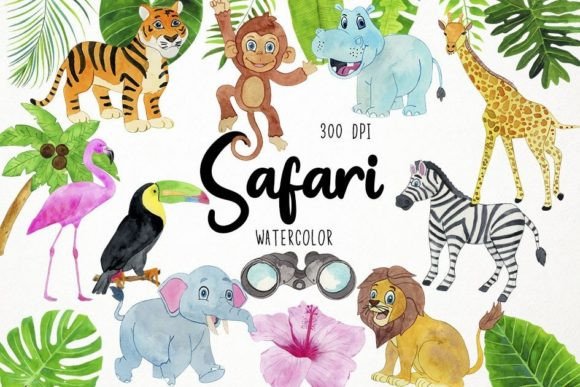 Download Watercolor Safari Clipart Jungle Clipart - Jungle clipart Collection