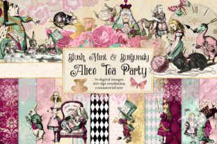 Download Blush Mint and Burgundy Alice Tea Party - Party Collection