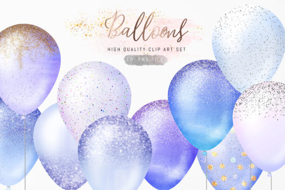 Download Blue Glitter Sparkle Confetti Balloons - Confetti balloons Collection