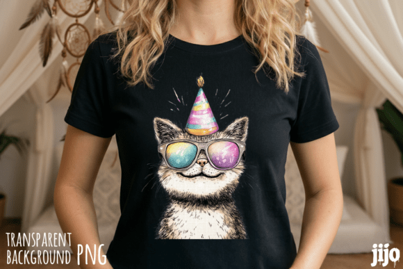 Download Cat Party Sunglasses Hat PNG - Party Collection