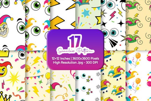 Download Carnival Party Seamless Patterns Set - Premium Bundle